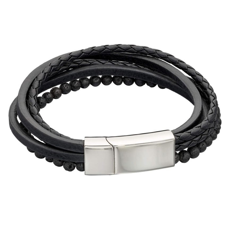 Fred Bennett Leather Bracelet - Black