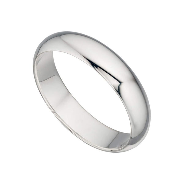 Personalised Silver Plain Band Ring