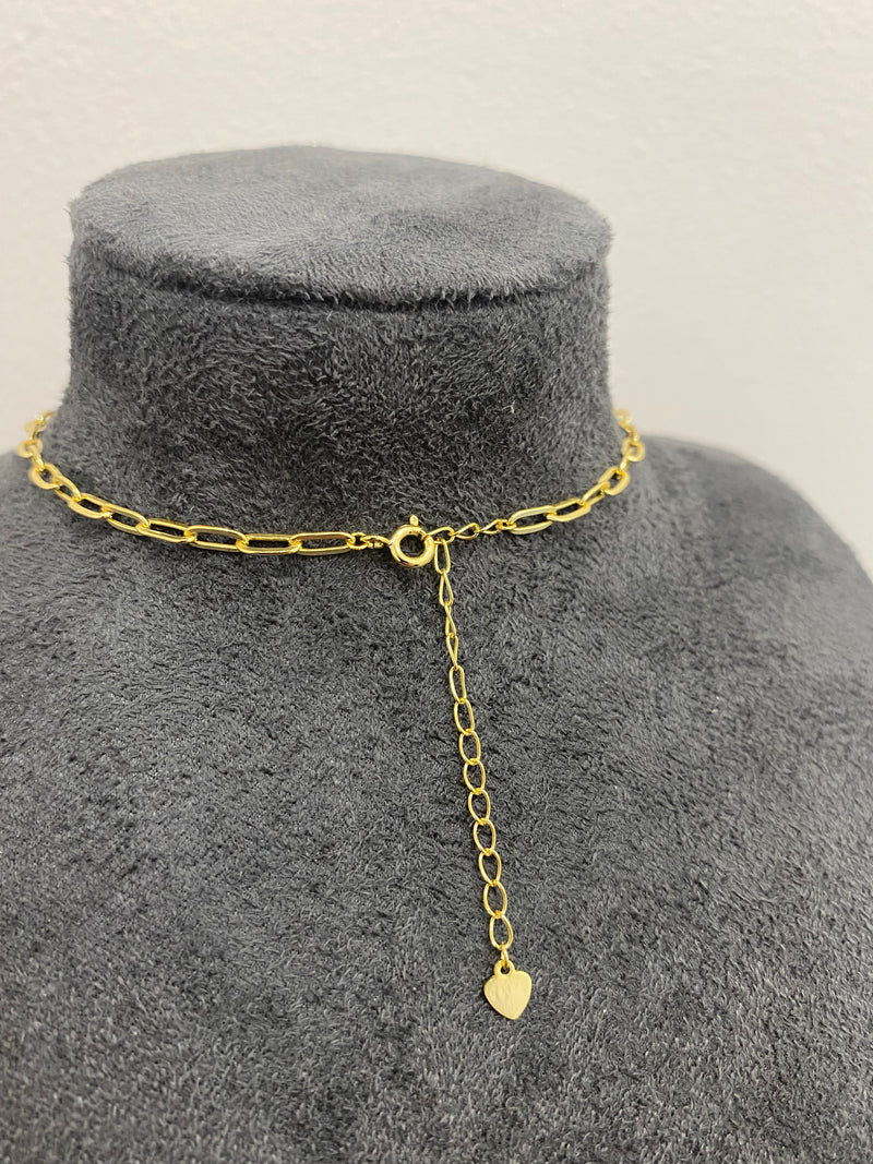 Paperclip Heart Necklace - Silver Gold Plated