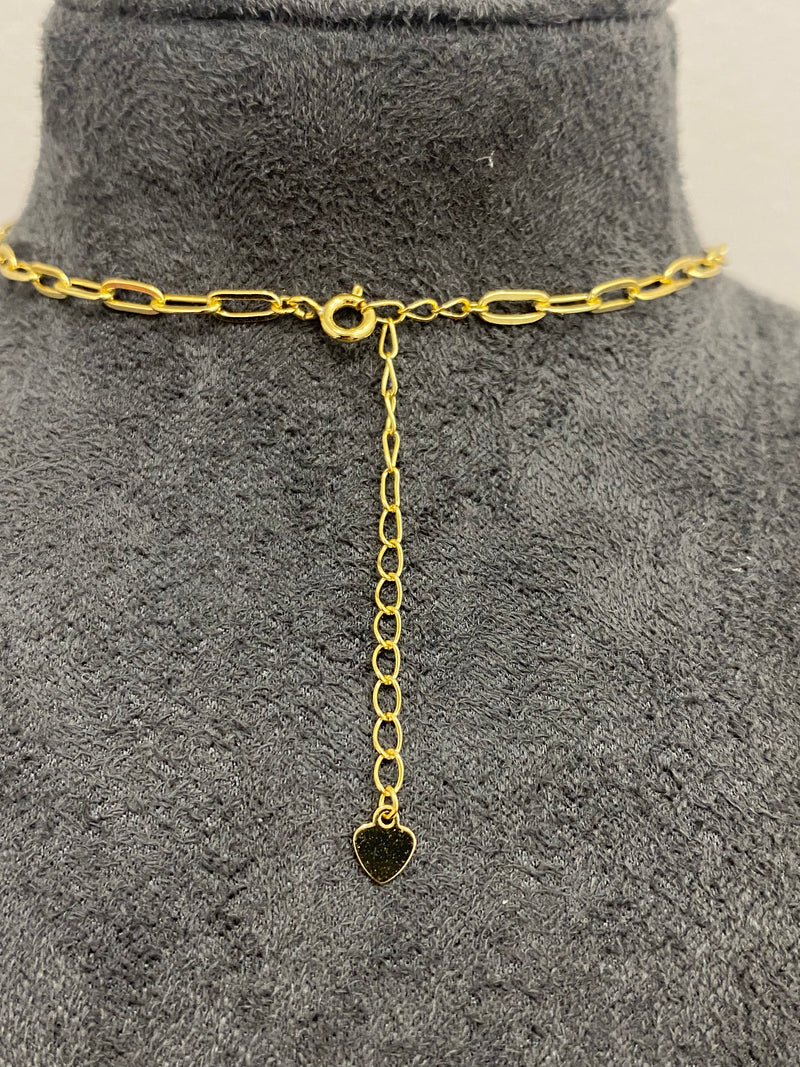 Paperclip Heart Necklace - Silver Gold Plated