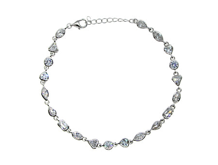 Shapes CZ Bracelet - Sterling Silver
