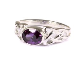 Celtic CZ Ring - Sterling Silver