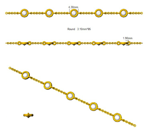 Station Bracelet Lab Grown Diamond 0.56ct - 9ct Gold