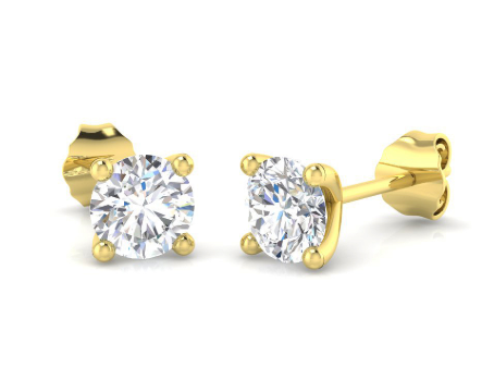 Round Brilliant Earrings Lab Diamond 1ct - 9ct Gold