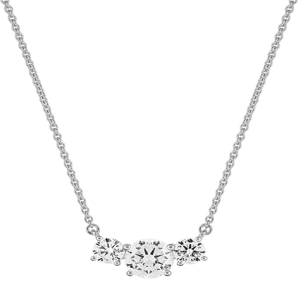 Silver CZ Pendant Necklace