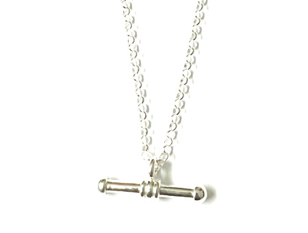 T-Bar Necklace - Sterling Silver/Gold Plated