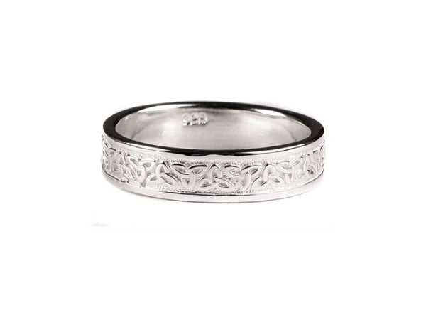 Celtic & Trinity Knot Ring (his) wedding band - Sterling Silver