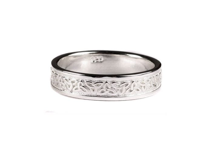 Celtic & Trinity Knot Ring (his) wedding band - Sterling Silver