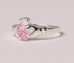 Claddagh Birthstone Rings - Sterling Silver