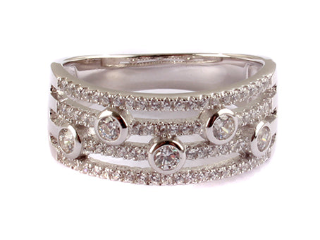 Raindrop CZ Ring - Sterling Silver