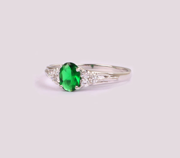 CZ Cluster Ring - Sterling Silver
