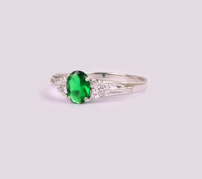 CZ Cluster Ring - Sterling Silver