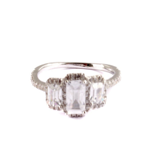 Cubic Zirconia Ring - Sterling Silver