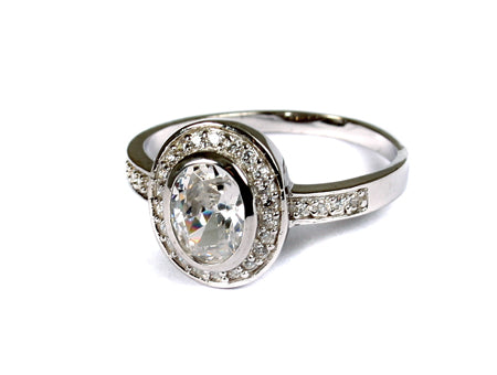 Brilliant Cut CZ Ring - Sterling Silver