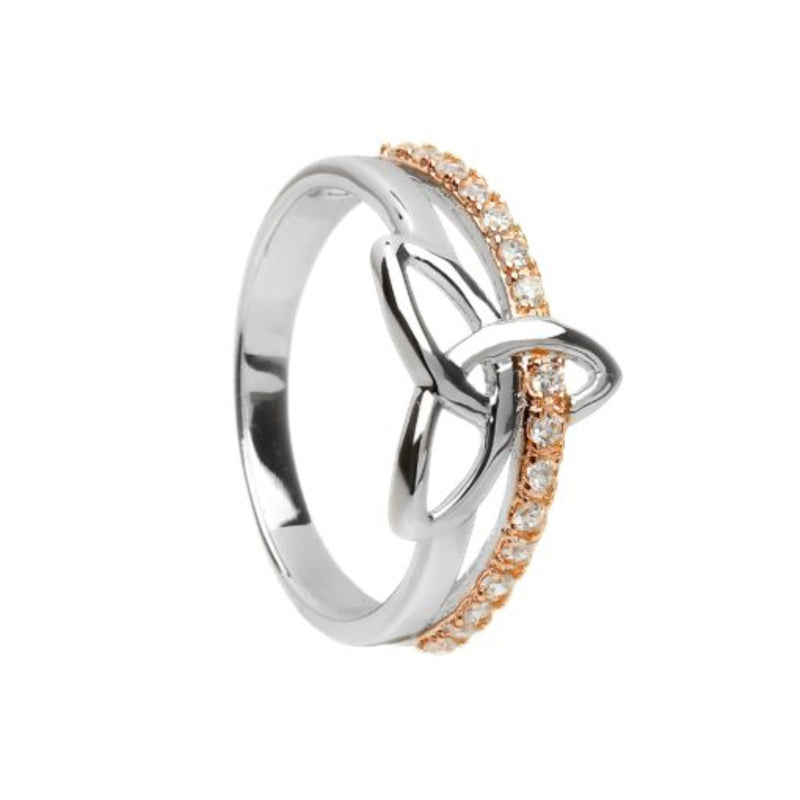 CZ Trinity Ring - Sterling Silver