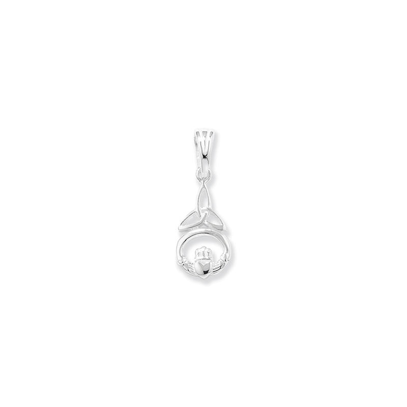 Celtic Claddagh Pendant - Sterling Silver