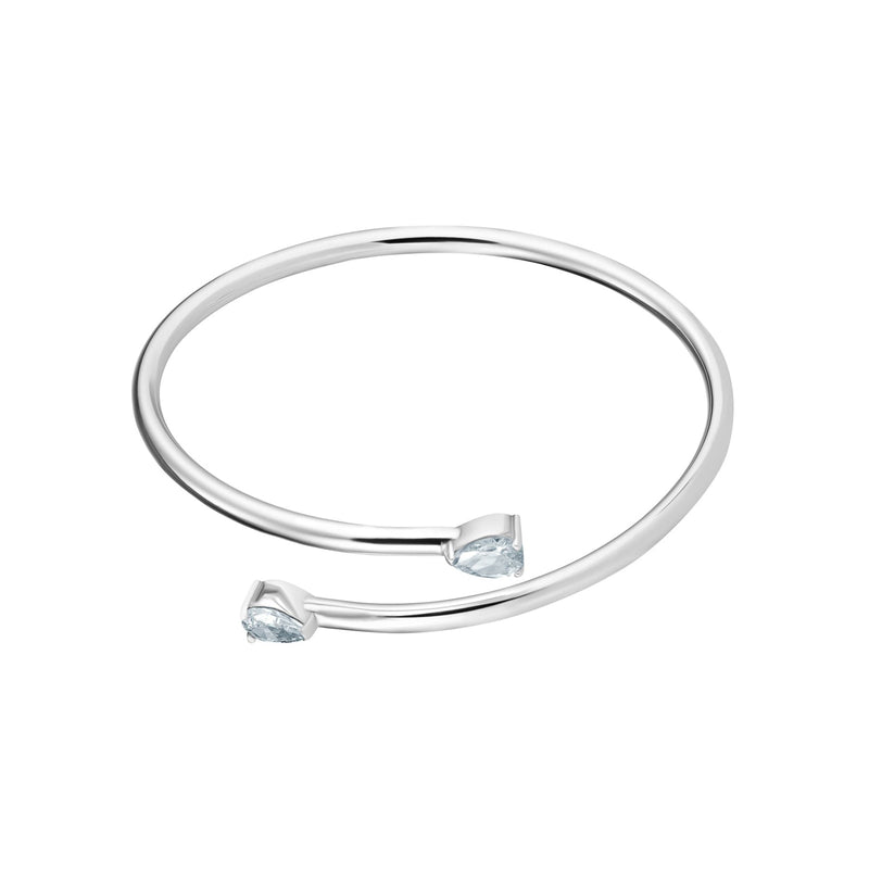 Cubic Zirconia Bangle - Sterling Silver