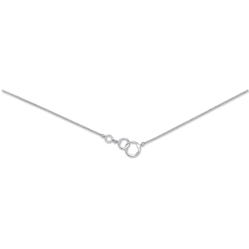 Silver Inter Locking Circle Link Bracelet