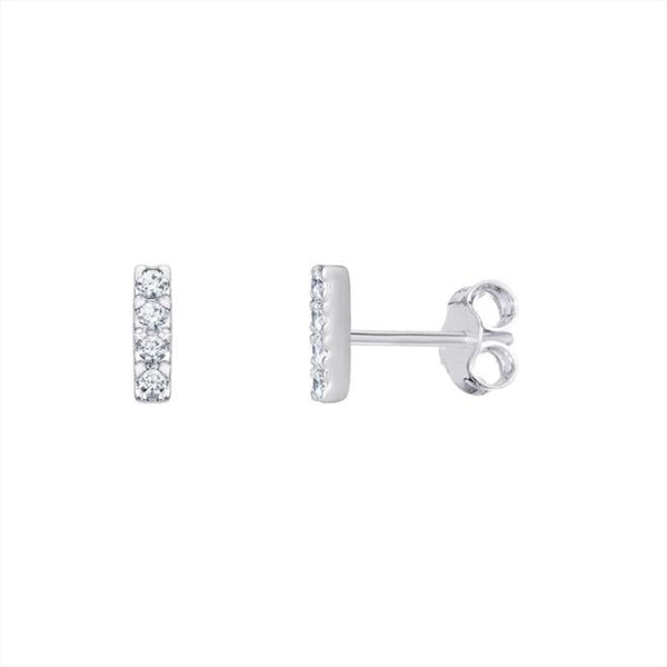 Cubic Zirconia Earrings - Sterling Silver