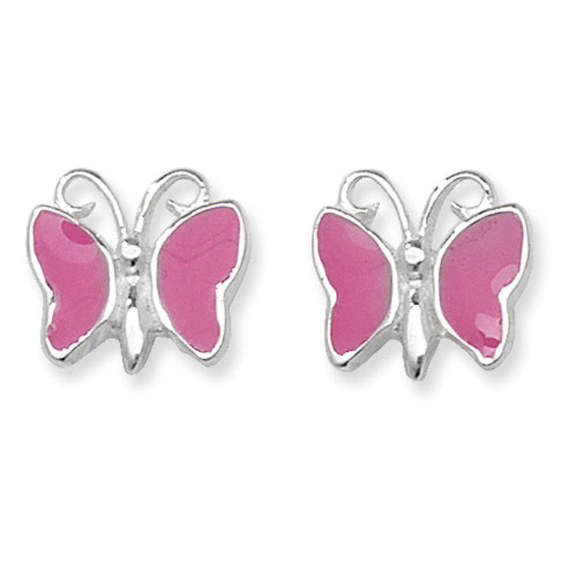 Kids Butterfly Earrings - Sterling Silver