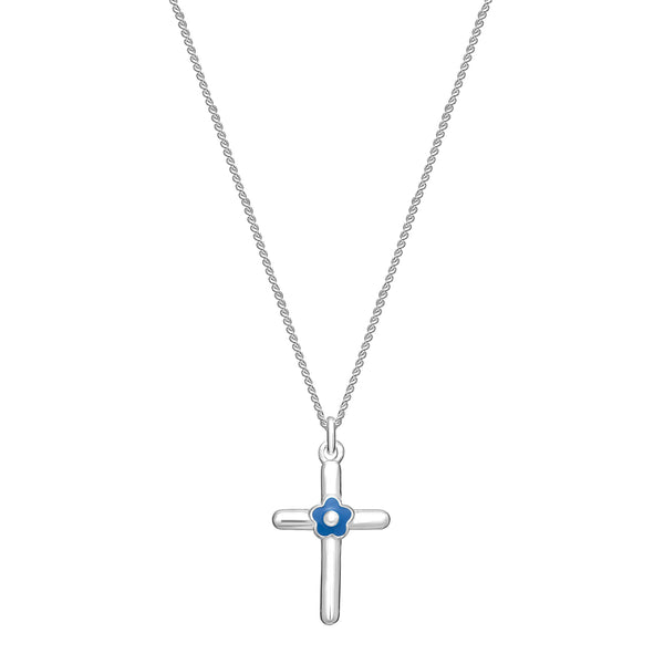 Fancy Cross Necklace - Sterling Silver