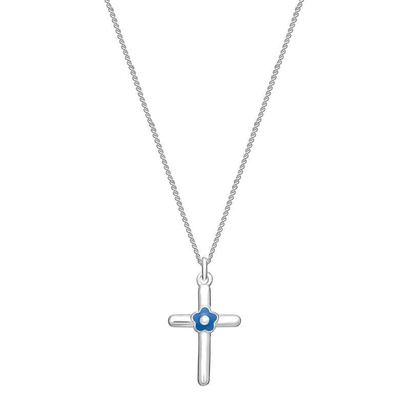 Fancy Cross Necklace - Sterling Silver