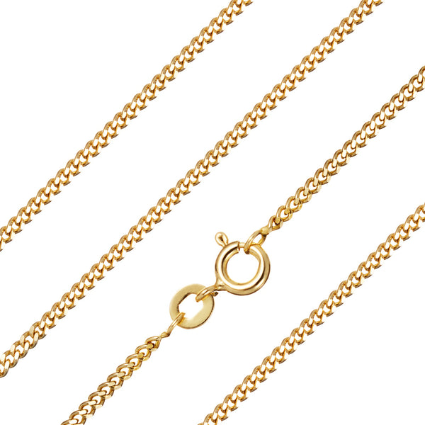 Curb Chain - Sterling Silver Gold Plated