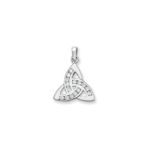 Celtic Knot Pendant With CZ Detail