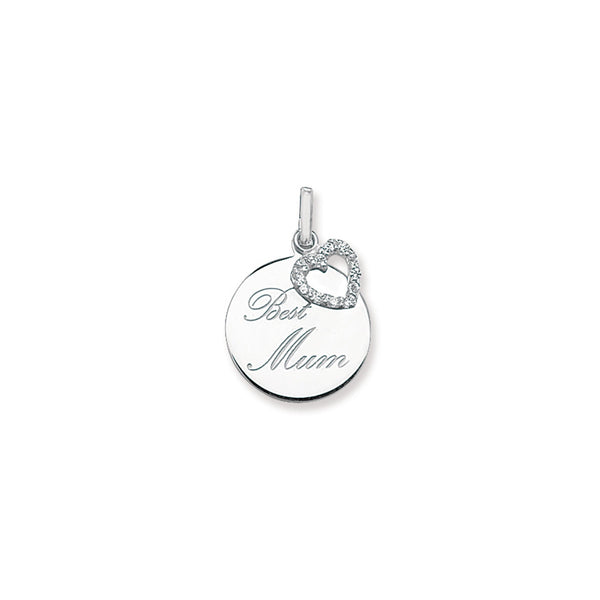 Best Mum Pendant - Sterling Silver