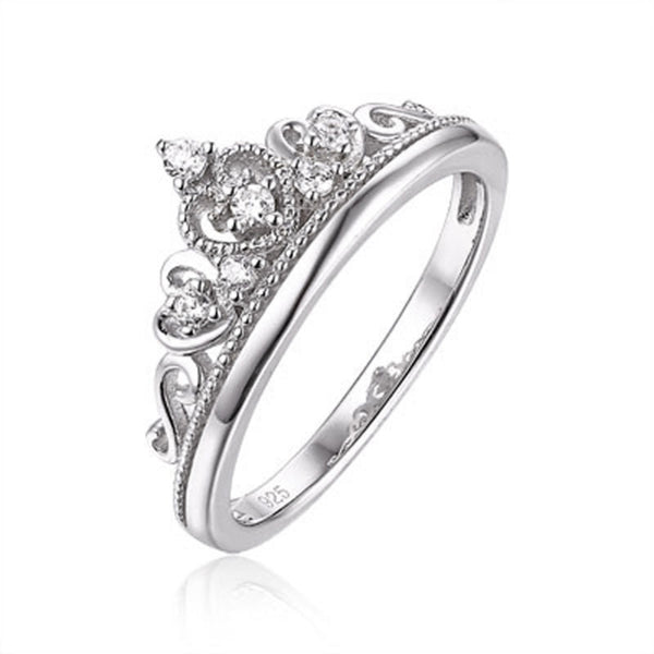 CZ Tiara Ring - Sterling Silver