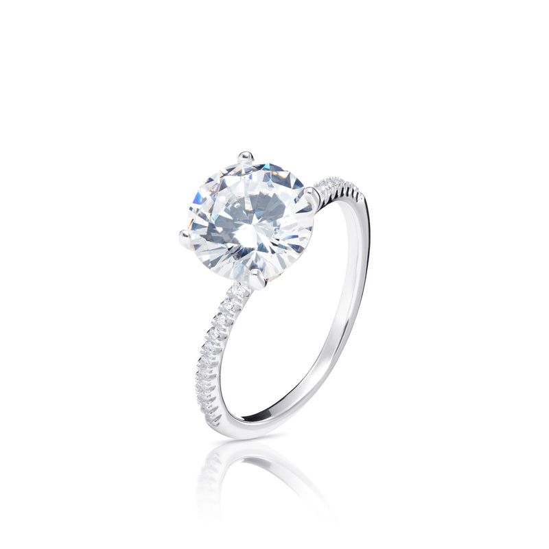 Classic Cubic Zirconia Ring - Sterling Silver