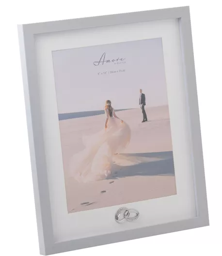 8" x 10" Amore Photo Frame with Rings Icon
