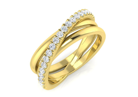 Lab Grown Diamond Ring In 9ct Yellow Gold