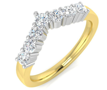 Lab Grown Diamond Ring In Two-Tone 9ct Yellow Gold