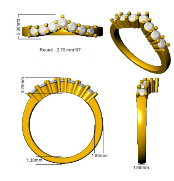 Lab Grown Diamond Ring In Two-Tone 9ct Yellow Gold