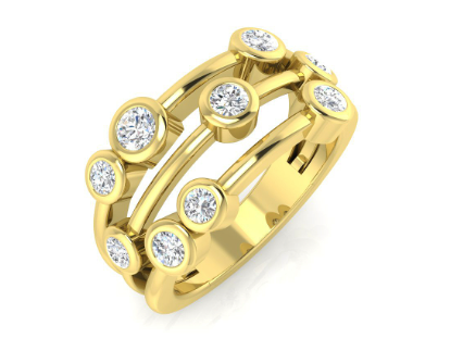 Lab Grown Diamond Ring In 9ct Yellow Gold