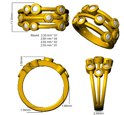 Lab Grown Diamond Ring In 9ct Yellow Gold