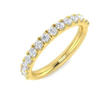 Lab Grown Diamond Ring In Two-Tone 9ct Yellow Gold