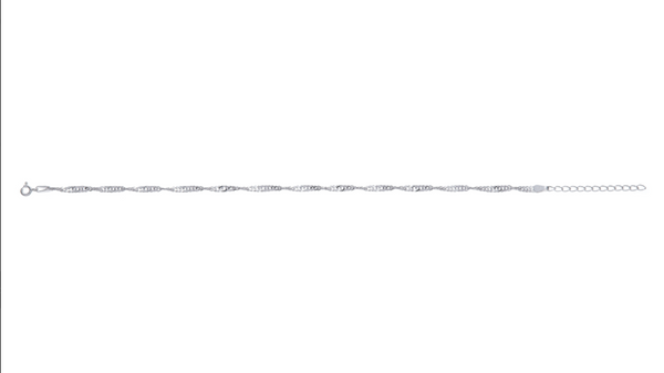 Twist Curb Anklet - Sterling Silver