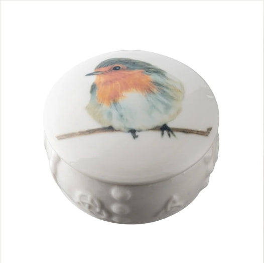 Belleek Classic Robin Trinket Box