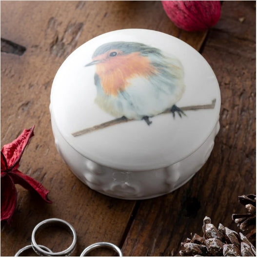 Belleek Classic Robin Trinket Box