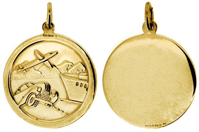 Round St. Christopher Medal 10mm (Gold/Silver)