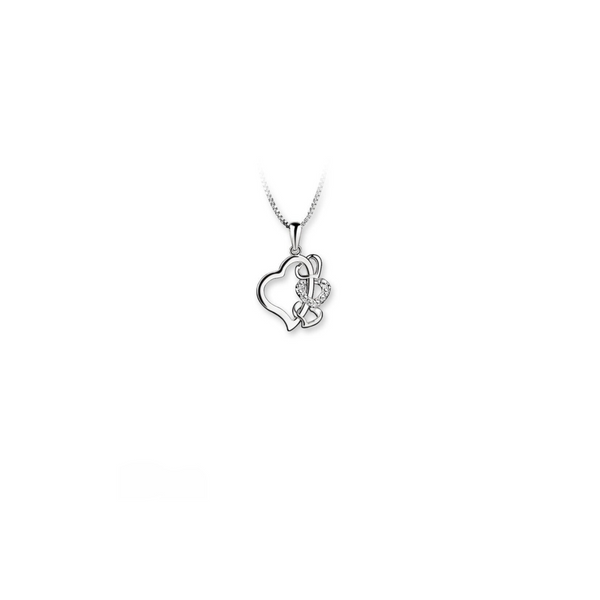 Multi Heart Pendant Clear Newbridge Silverware