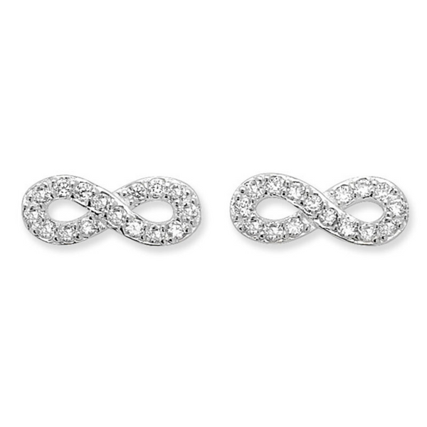 Infinity CZ Studs - Sterling Silver