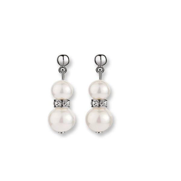 Pearl with Crystal Drop Earrings