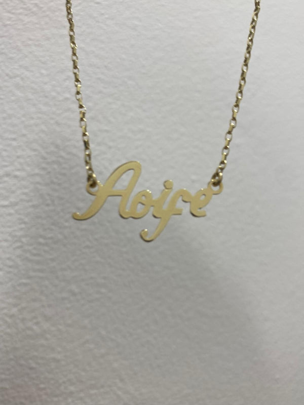 Personalised Name Necklace (Standard Chain) - 9ct  Gold