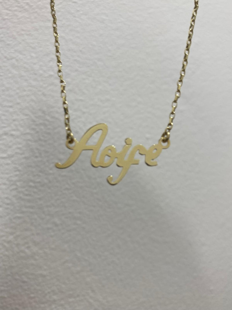 Personalised Name Necklace (Standard Chain) - 9ct  Gold
