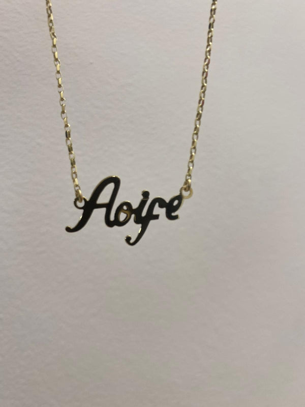 Personalised Name Necklace (Standard Chain) - 9ct  Gold