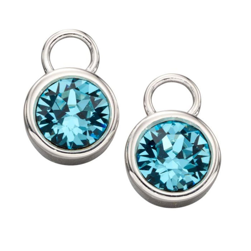 Crystal Birthstone Hoop Earring Charms