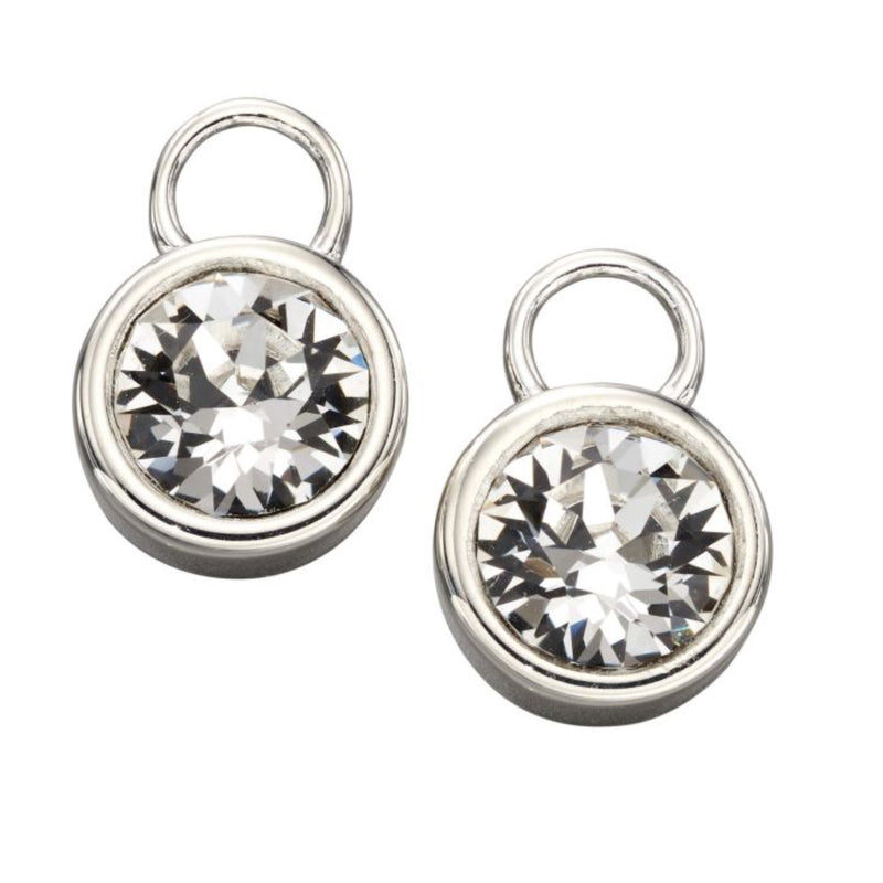 Crystal Birthstone Hoop Earring Charms